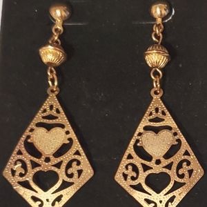 GOLD-TONE FILIGREE STYLE EARRINGS